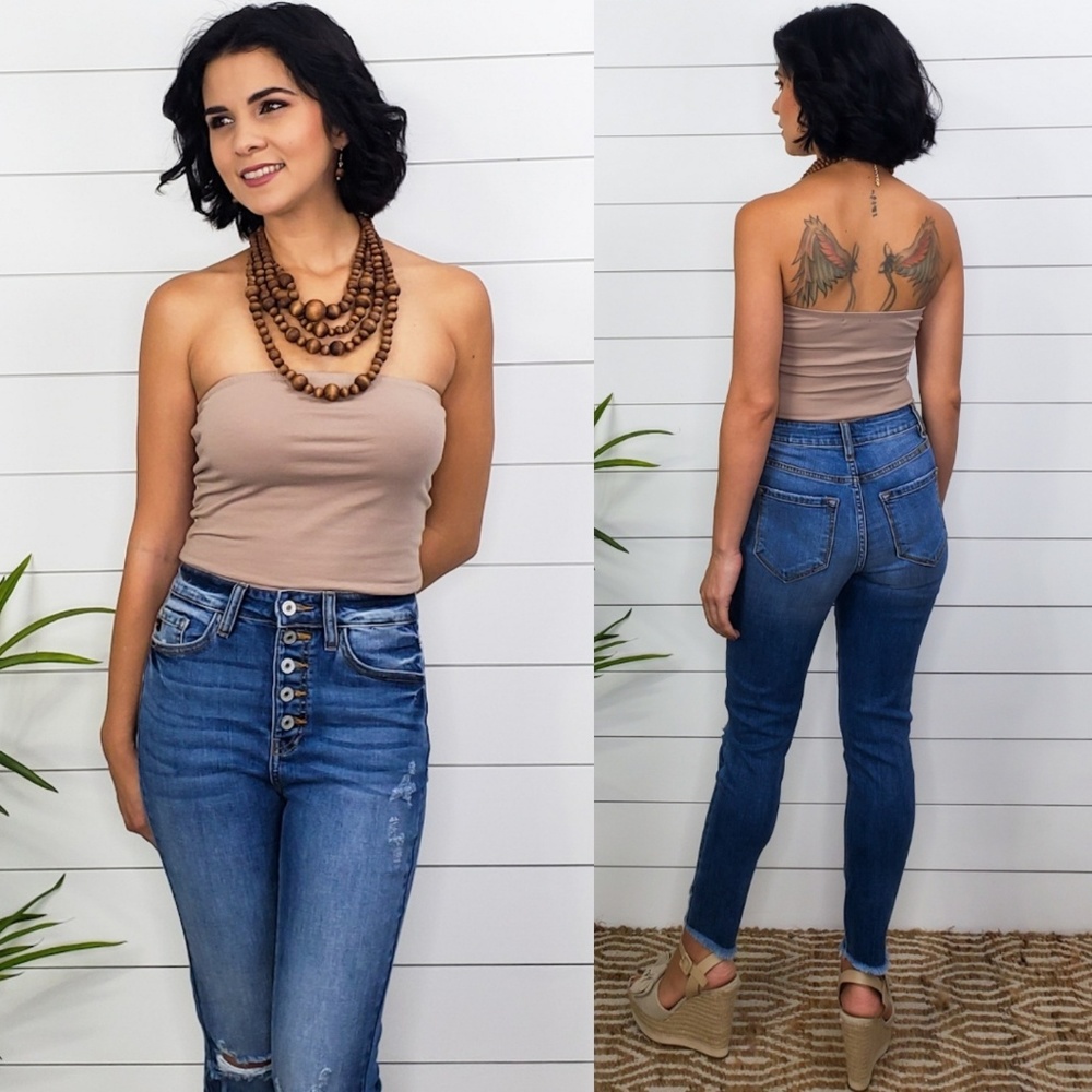 Honey Crop Tube Cotton Top
